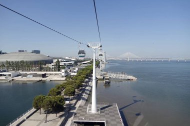 Lizbon Portekiz modern yeni teleferik