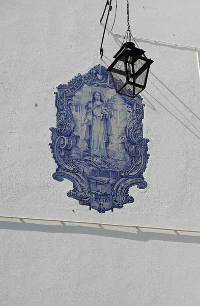 Резиденциальная Площадь Португальского Лиссабона Окрашенной Керамикой — стоковое фото