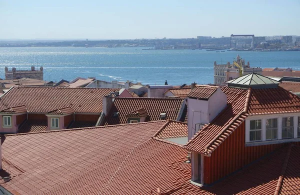 Vista Azotea Sobre Ciudad Portuguesa Lisbon — Foto de Stock