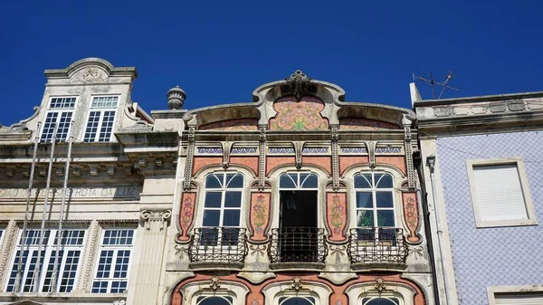 Bunte Wohngegend Der Portugiesischen Stadt Aveiro — Stockfoto