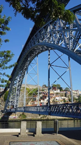 Obří Dom Luis Mostní Konstrukce Porto — Stock fotografie