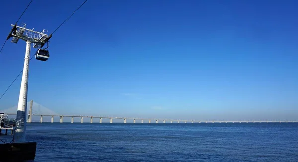 Moderne Neue Seilbahn Bei Lisbon Portugal — Stockfoto