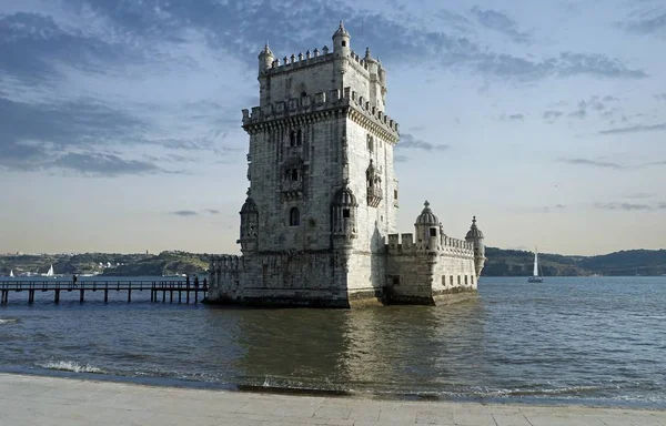 Staré Věže Belém Lisabonské Pobřeží — Stock fotografie