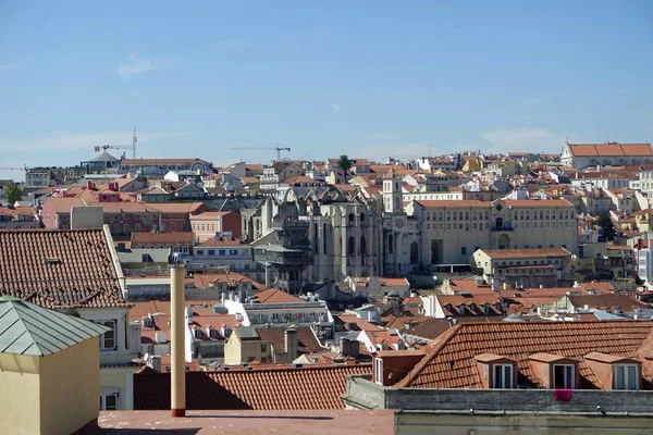 Střešní Výhled Portugalské Město Lisabon — Stock fotografie