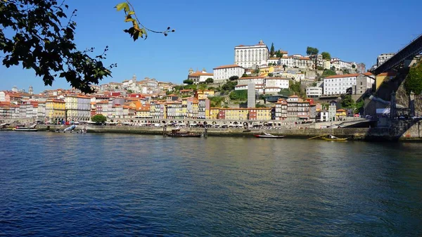 Rivier Douro Porto Met Beroemde Kleurrijke Huizen — Stockfoto