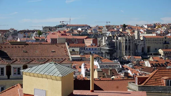 Widok Dachu Przez Portugalczyków Miasta Lizbona — Zdjęcie stockowe