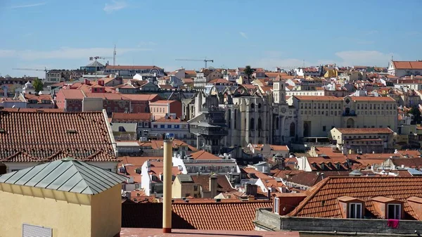 Het Dak Uitzicht Portugese Stad Lissabon — Stockfoto