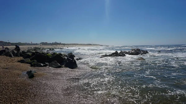 Strand Von Sao Felix Marinha Herbst — Stockfoto