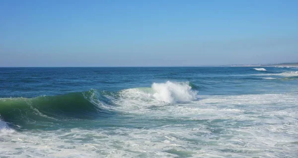 Fouradouro Beach Ősz Folyamán Nagy Hullámok — Stock Fotó