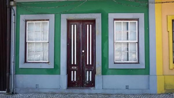 Bunte Wohngegend Der Portugiesischen Stadt Aveiro — Stockfoto
