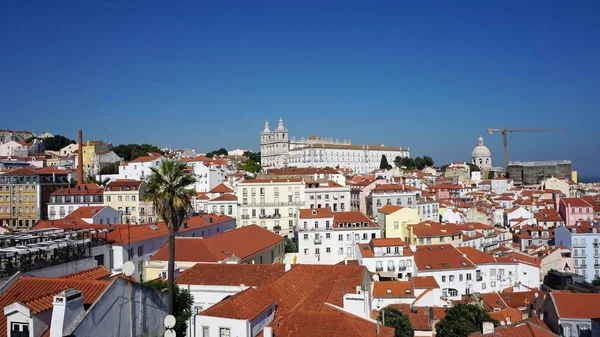 Zona Residenziale Della Città Portoghese Lisbona Una Giornata Sole — Foto Stock