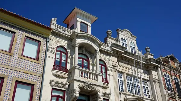 Área Residencial Colorida Português Cidade Aveiro — Fotografia de Stock