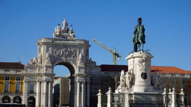 renkli ve görkemli Praça yapmak comercio Lizbon