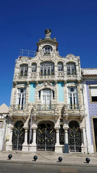 Área Residencial Colorida Português Cidade Aveiro — Fotografia de Stock