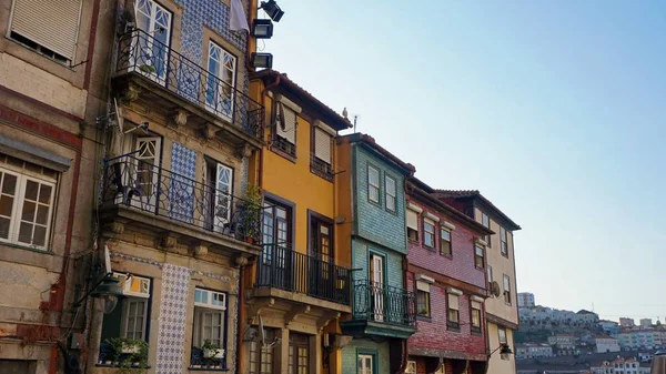 Fargerike Tradisjonelle Hus Porto Breezgal – stockfoto