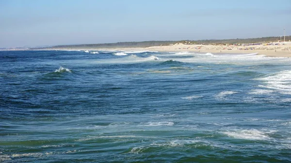 Tunga Vågor Fouradouro Beach Hösten — Stockfoto