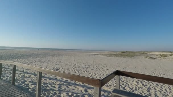 ポルトガルのサン ジャシント ビーチの砂丘での午後 — ストック動画
