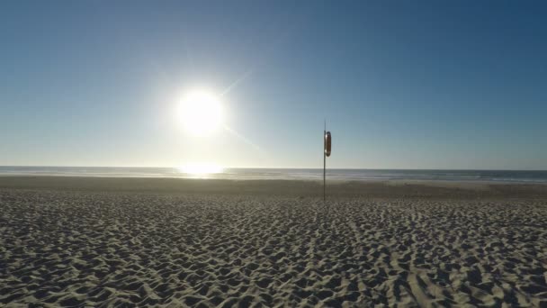 Öğleden Sonra Sao Jacinto Beach Portekiz Kum Tepeleri — Stok video