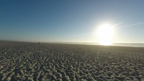 Tarde Dunas Arena Playa Sao Jacinto Portugal — Vídeos de Stock