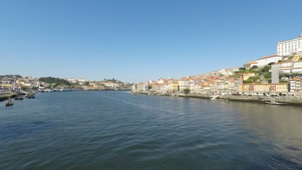 Řeka Douro Porto Slunečného Dne — Stock video