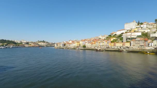 Floden Douro Porto Solig Dag — Stockvideo