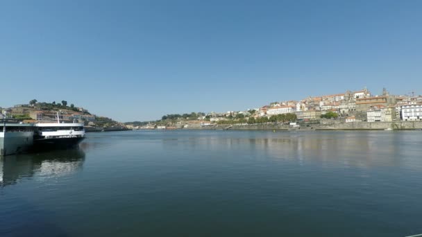 Rio Douro Porto Dia Ensolarado — Vídeo de Stock