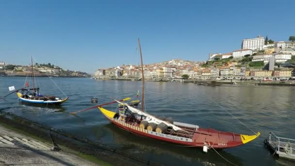 Rivier Douro Porto Een Zonnige Dag — Stockvideo