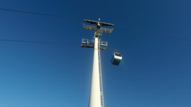 Modern Cable Car Lisbon Portugal — Stock Video