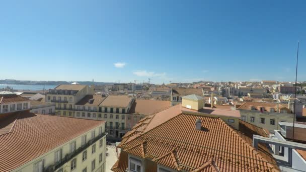 Viewpoint Färgglada Staden Lissabon Portugal — Stockvideo