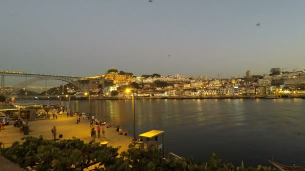 Porto Portugal Circa Octubre 2018 Douro River — Vídeo de stock