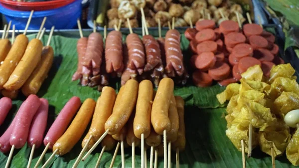 Asiatico cibo mercato in phetchaburi thailandia — Foto Stock