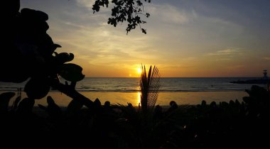 romatic sunset in khao lak thailand