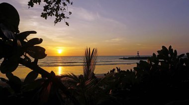 romatic sunset in khao lak thailand