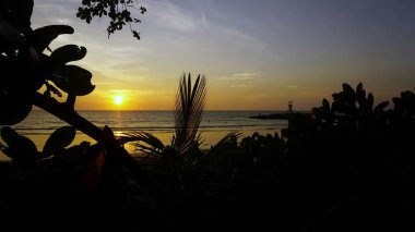 romatic sunset in khao lak thailand
