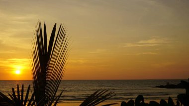 romatic sunset in khao lak thailand