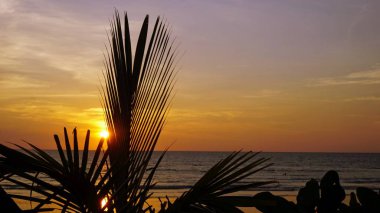 romatic sunset in khao lak thailand