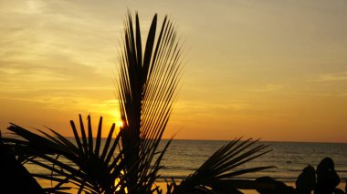 romatic sunset in khao lak thailand