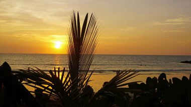 romatic sunset in khao lak thailand