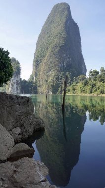 khao sok chiao lan gölde tropikal peyzaj