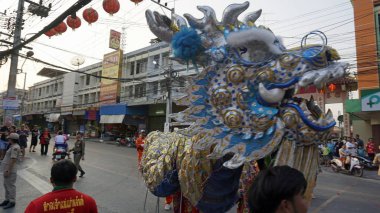 hua hin, tayland, circa Şubat 2019 - yerel halk Çin yeni yıl kutlamak