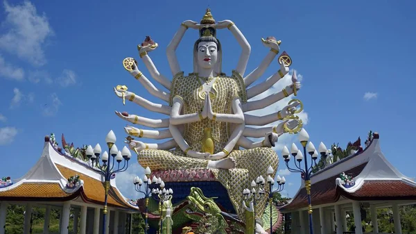 Plai laem tempio complesso su koh samui — Foto Stock