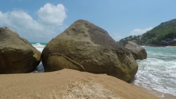 Tropical Coral Beach Koh Samui — Stock Video