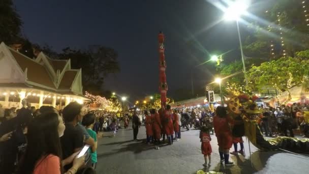 Phetchaburi Thailand Cirka Mars 2019 Lokalbefolkningen Firar Phetchaburi Festival — Stockvideo