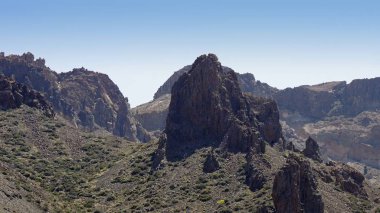 Teide parkta büyük kaya oluşumları 