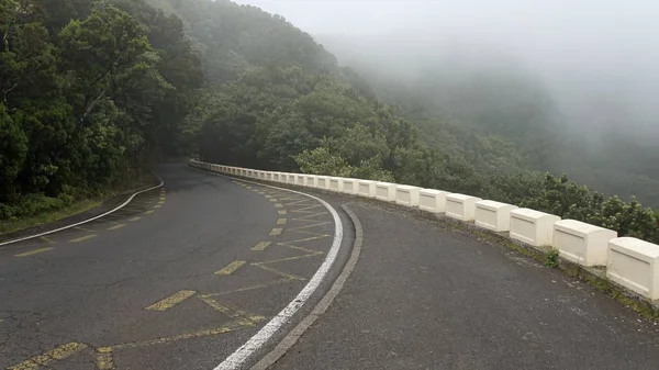 Curvy serpentine roads in anaga mountains — Stock Photo, Image