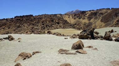 teide yanardağ üzerinde kaba volkanik landscpae