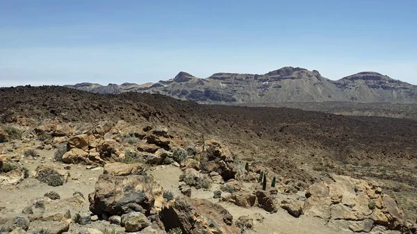 Landscpae vulcânico áspero no vulcão teide — Fotografia de Stock