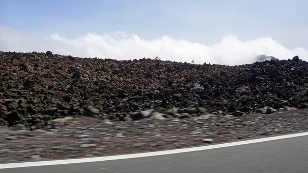 Szorstki wulkaniczne krajobrazu na wulkan Teide — Zdjęcie stockowe