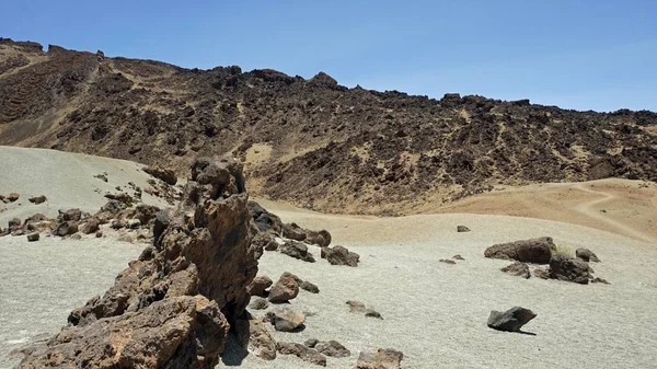 Ruige vulkanische tuben op de vulkaan de Teide — Stockfoto