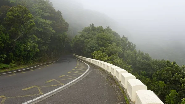 Estradas serpentinas curvilíneas em montanhas anaga — Fotografia de Stock